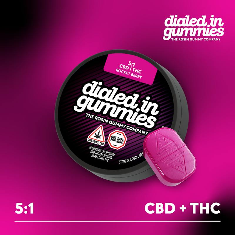 Rocket Berry (5:1 CBD:THC) - Rosin Gummies 20pk 100mg