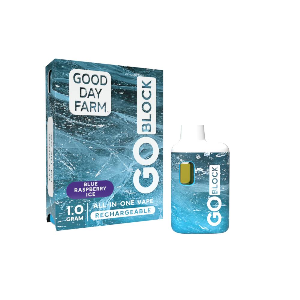 Good Day Farm Blue Raspberry Ice Go Block Disposable 1g at Bold Dispensary