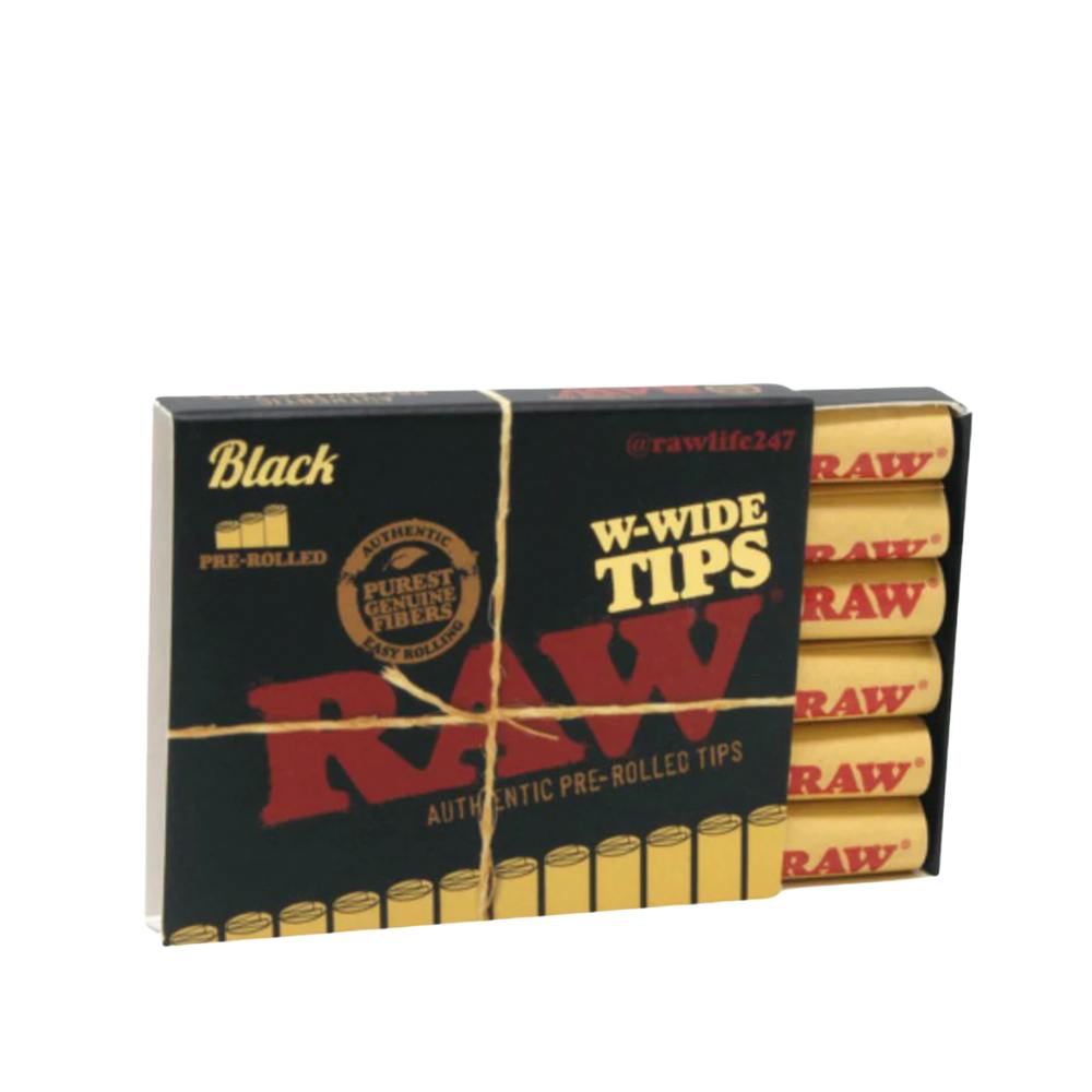 Pre-Rolled Tips - Black Wide - 20pk
