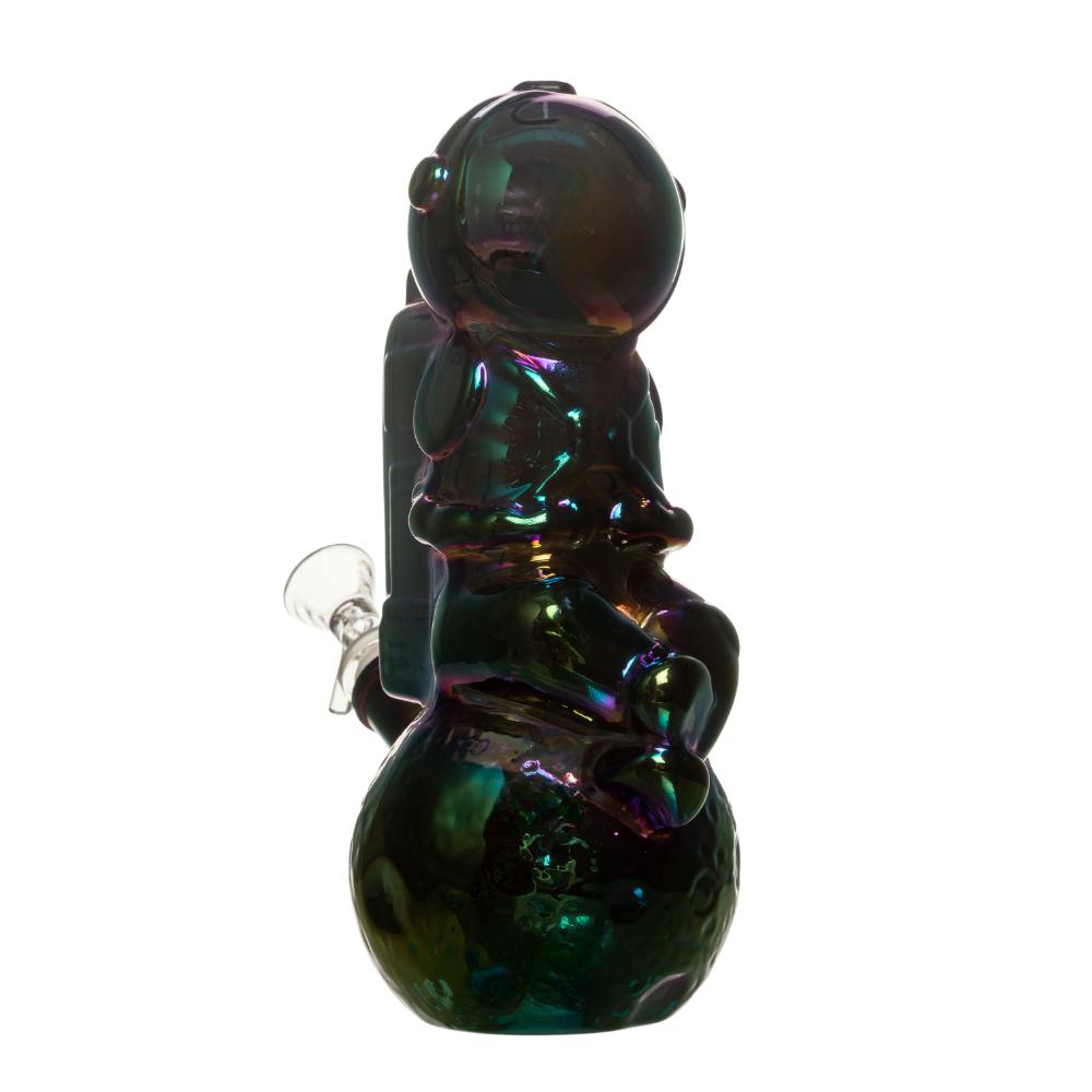 Electroplated Astronaut Glass Bong - Green