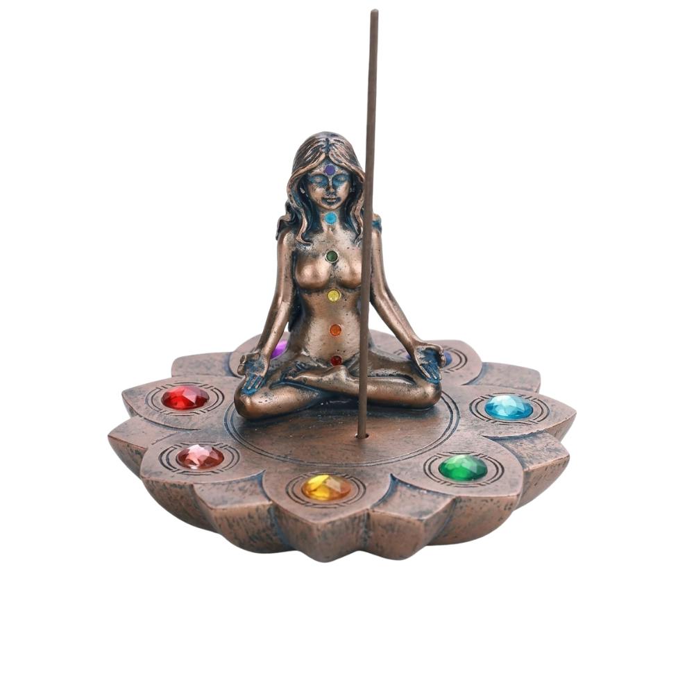 Incense Holder - Bronze Chakra Stone