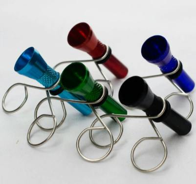 Metal bowl/ slide with handle and O-ring (popper shaft)