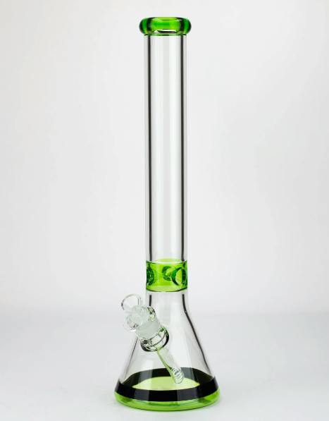 18" Neon Green Beaker Bong