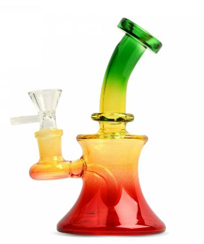 5" Tall Red Day Glow Bubbler