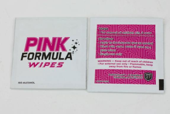 Pink Cleaning Wipes x2