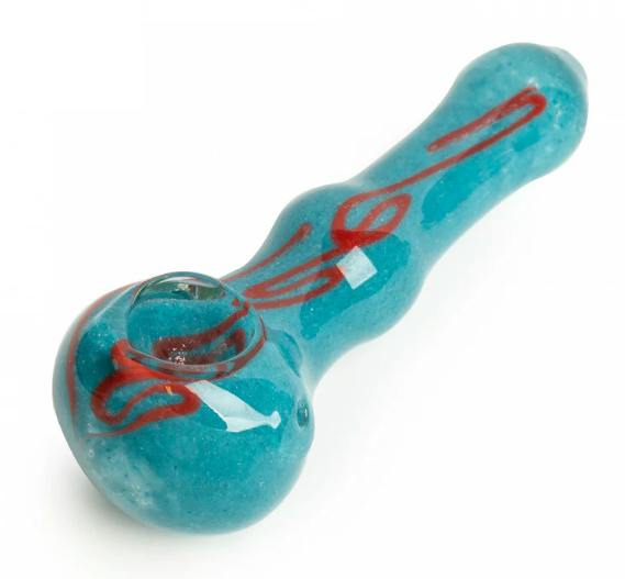 3" Teal Glass Pipe