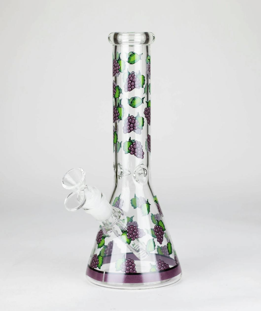 10" Glass Bong With Fruit Design - Grape