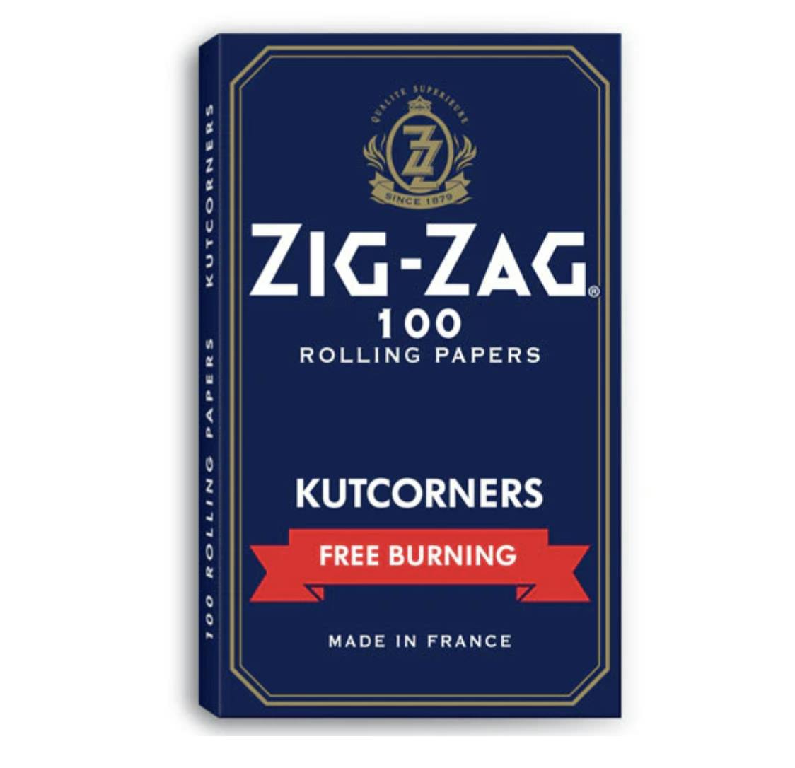 Zig Zag Free burning Blue Papers Kutcorners - 25 packs