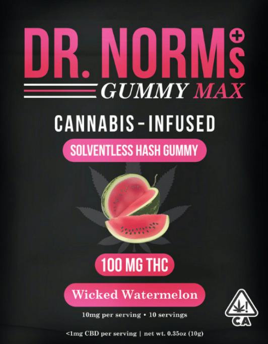 Dr. Norm's MAX Wicked Watermelon Solventless Hash Gummy 100mg