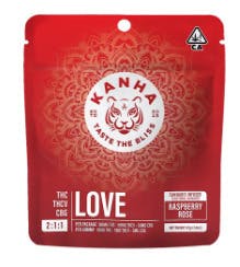 Kanha NANO Love Raspberry Rose 2:1:1 THC:THCV:CBG Gummies 200mg
