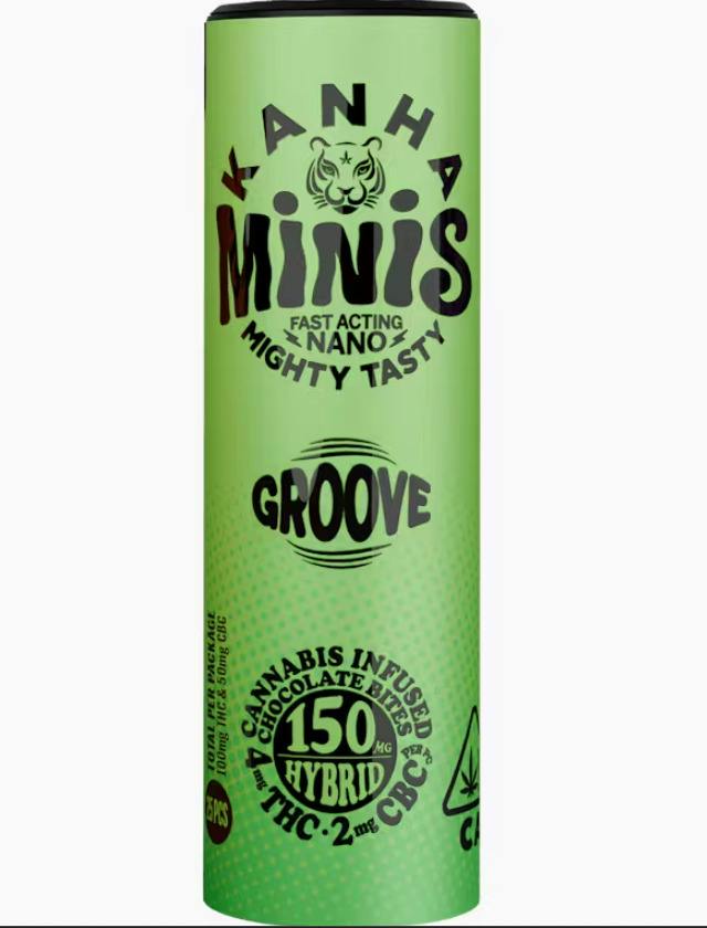 Kanha Minis NANO Groove 2:1 THC:CBC Hybrid Chocolate Bites 150mg