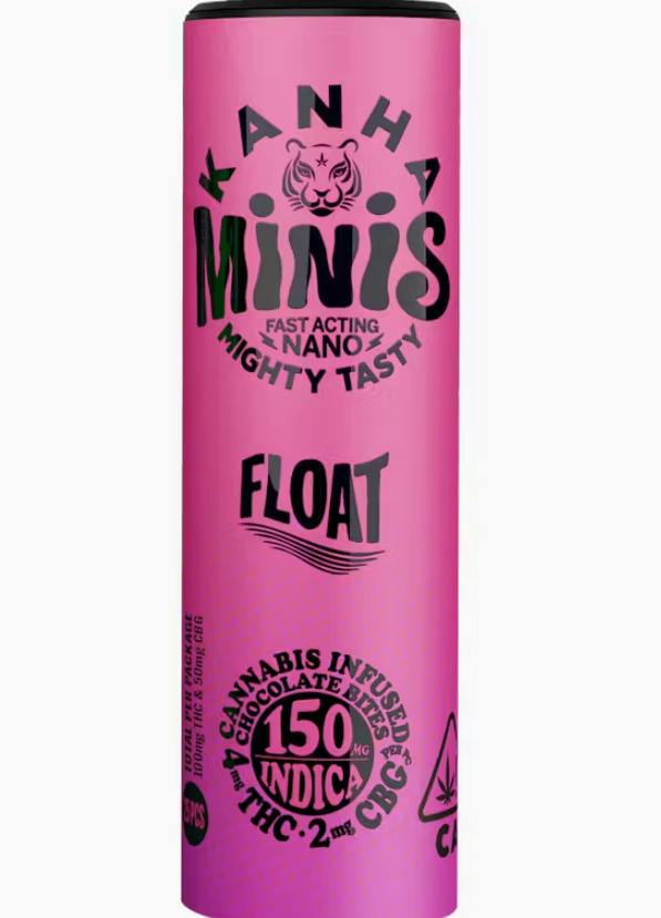 Kanha Minis NANO Float 2:1 THC:CBG Indica Chocolate Bites 150mg