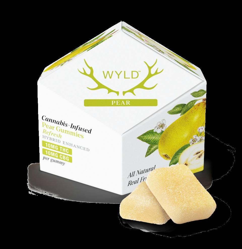 WYLD Pear 1:1: Wyld Pear 1:1 CBG:THC Gummies 200mg