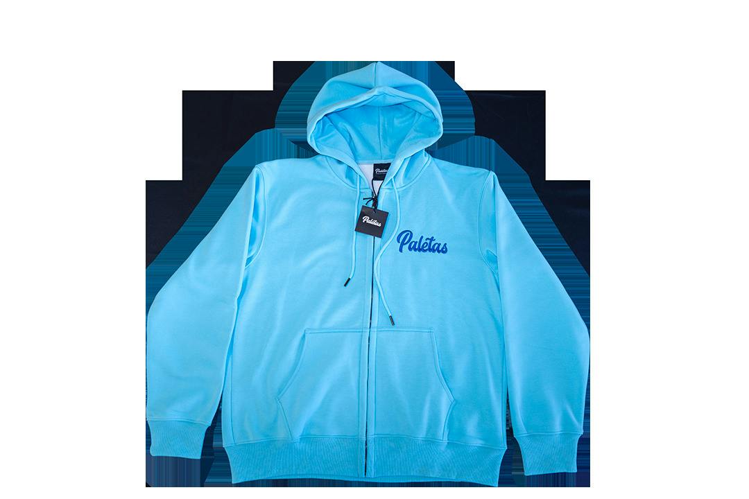 Paletas Blue/Blue Lettering Zip Up Hoodie (2XL)