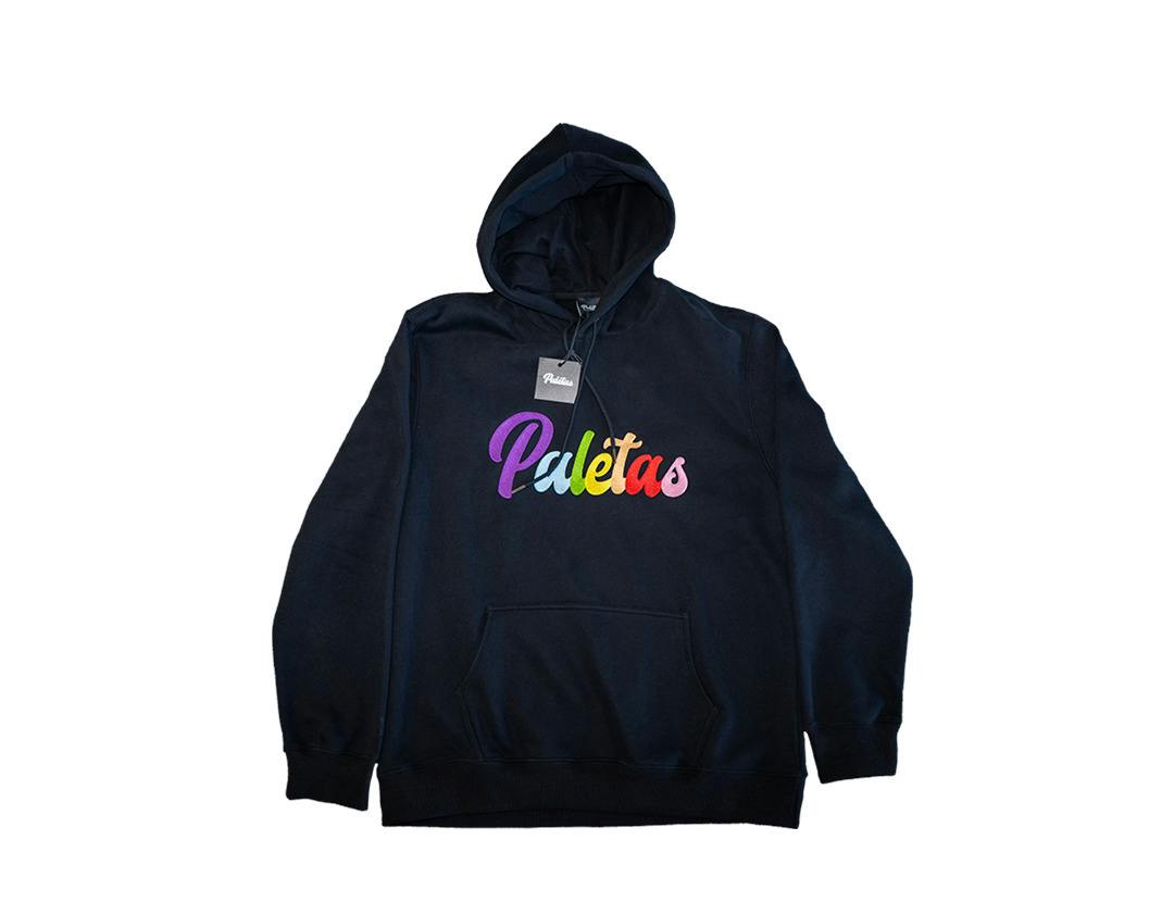 Paletas Black/Rainbow Lettering Pullover Hoodie (3XL)