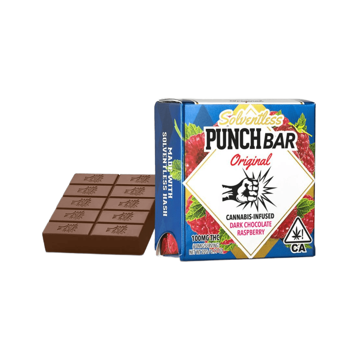 Raspberry Solventless Dark Chocolate Bar Single 100MG