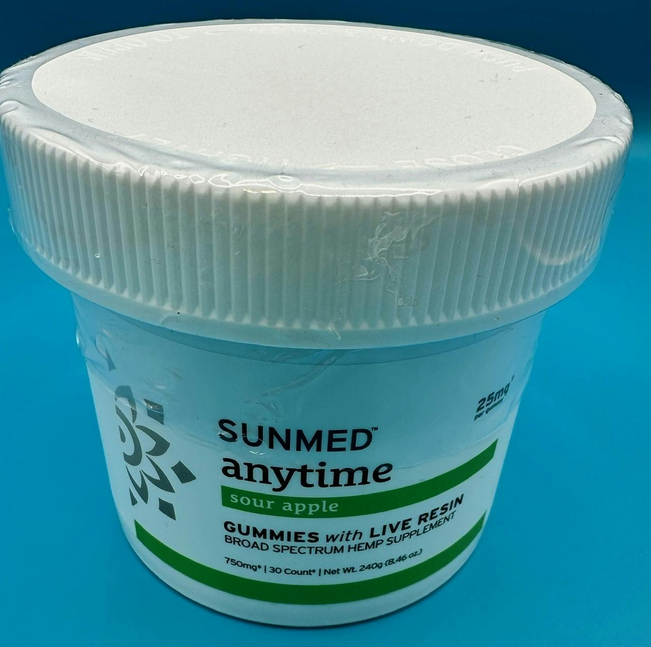 SUN, Sour Apple, BS Gummies, 750mg -