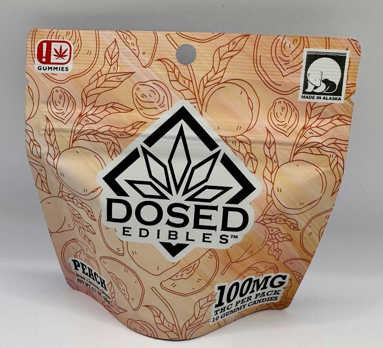 DE, Peach Gummy, 10pk (100mg)