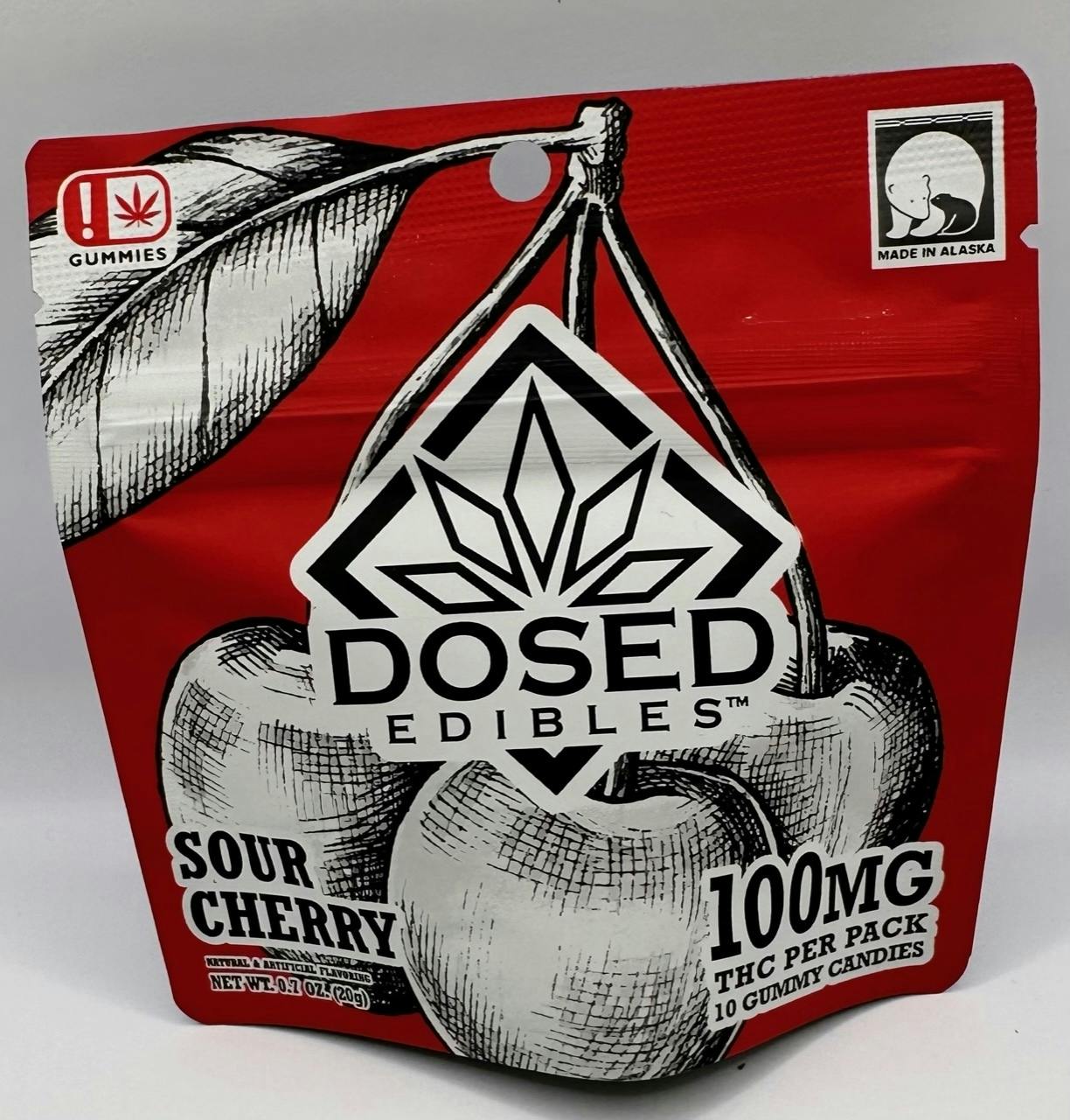 DE, Sour Cherry Gummy, 10pk (100mg)