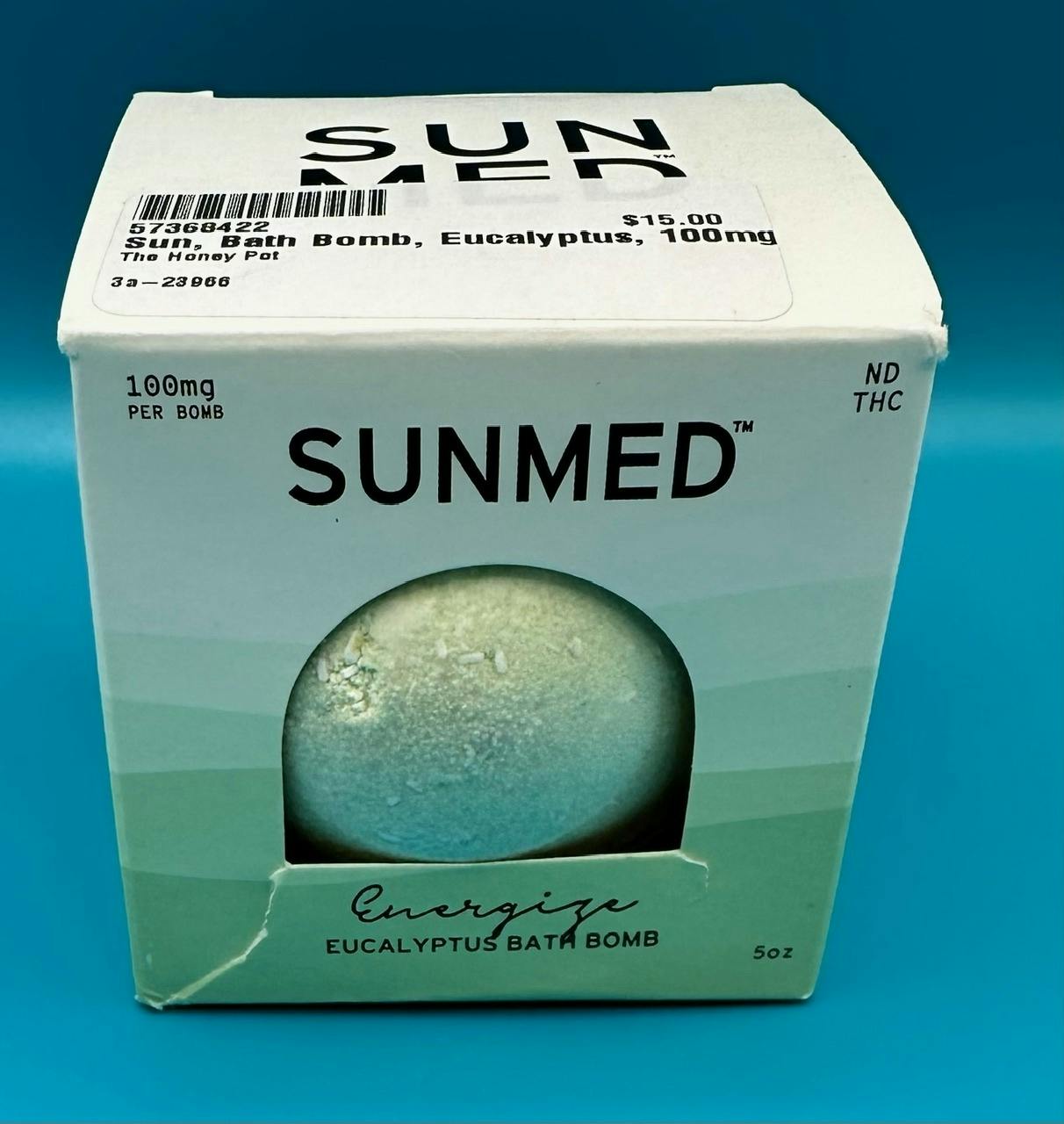 Sun, Bath Bomb, Eucalyptus, 100mg -