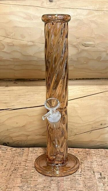 Luv, SirEEL, 12" Twisted Iridized Straight Tube Bong -