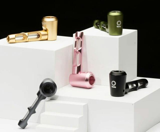 LUV, Aluminum and Glass Spoon Pipe -