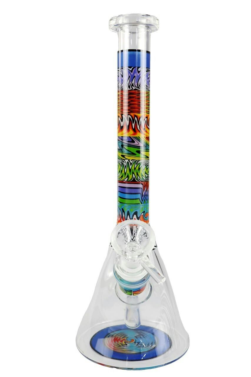 Luv, 9.5 in Wig Wag Beaker Bong/Bowl -