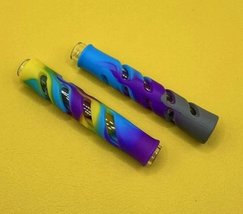 LUV, 3.5" OG Glass Chillium with silicone sleeve