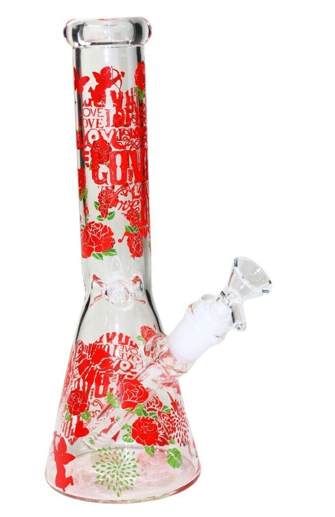 LUV, SirEEL 10'' Hearts and Roses Beaker Bong
