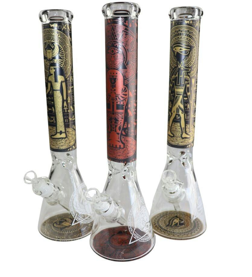 LUV, SirEEL16" Ancient Glyph Etched Beaker Bong
