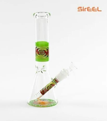 LUV, SirEEL 10" 3-Section Wig-Wag Beaker Bong