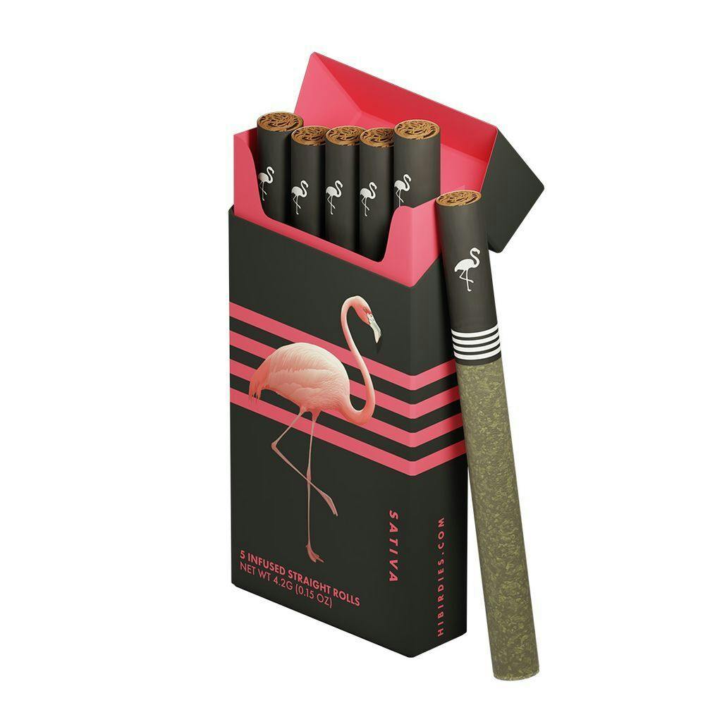 Birdies Ultra Sativa THCa Infused Preroll - 4.25g - 5ct Infused Preroll Pack Ultra - Sativa 5ct