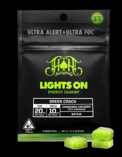 Heavy Hitters Lights: On - : Green Crack :1gummy