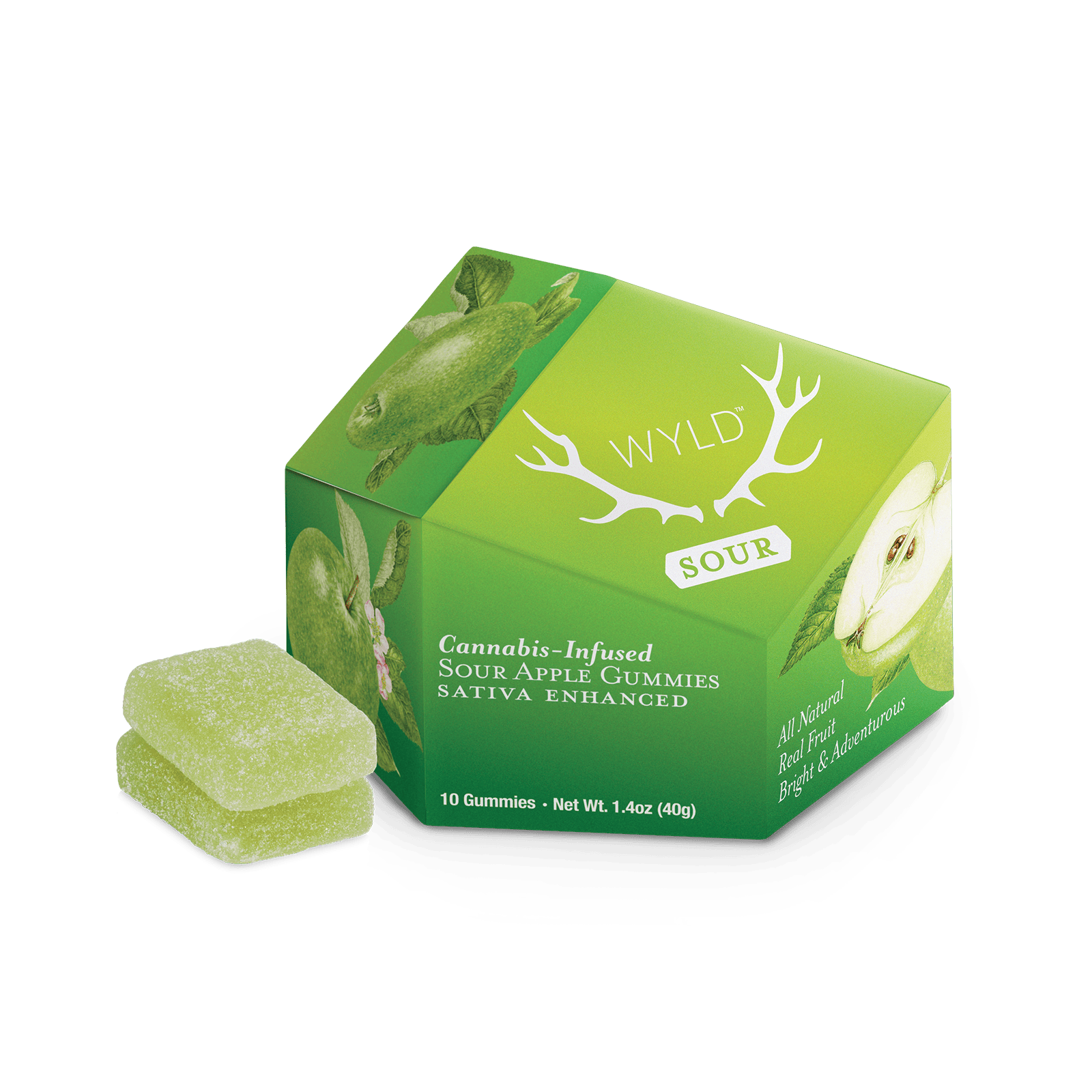 WYLD - Sour Apple - Gummies - 10-Pack (100mg) [S]