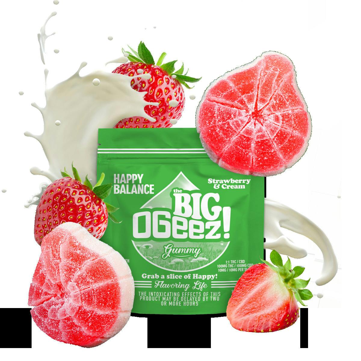 Big OGeez! - Happy Balance 1:1 THC/CBD - Gummies - 2-Pack (200mg) [H] at Unity Rd. Cannabis Shop