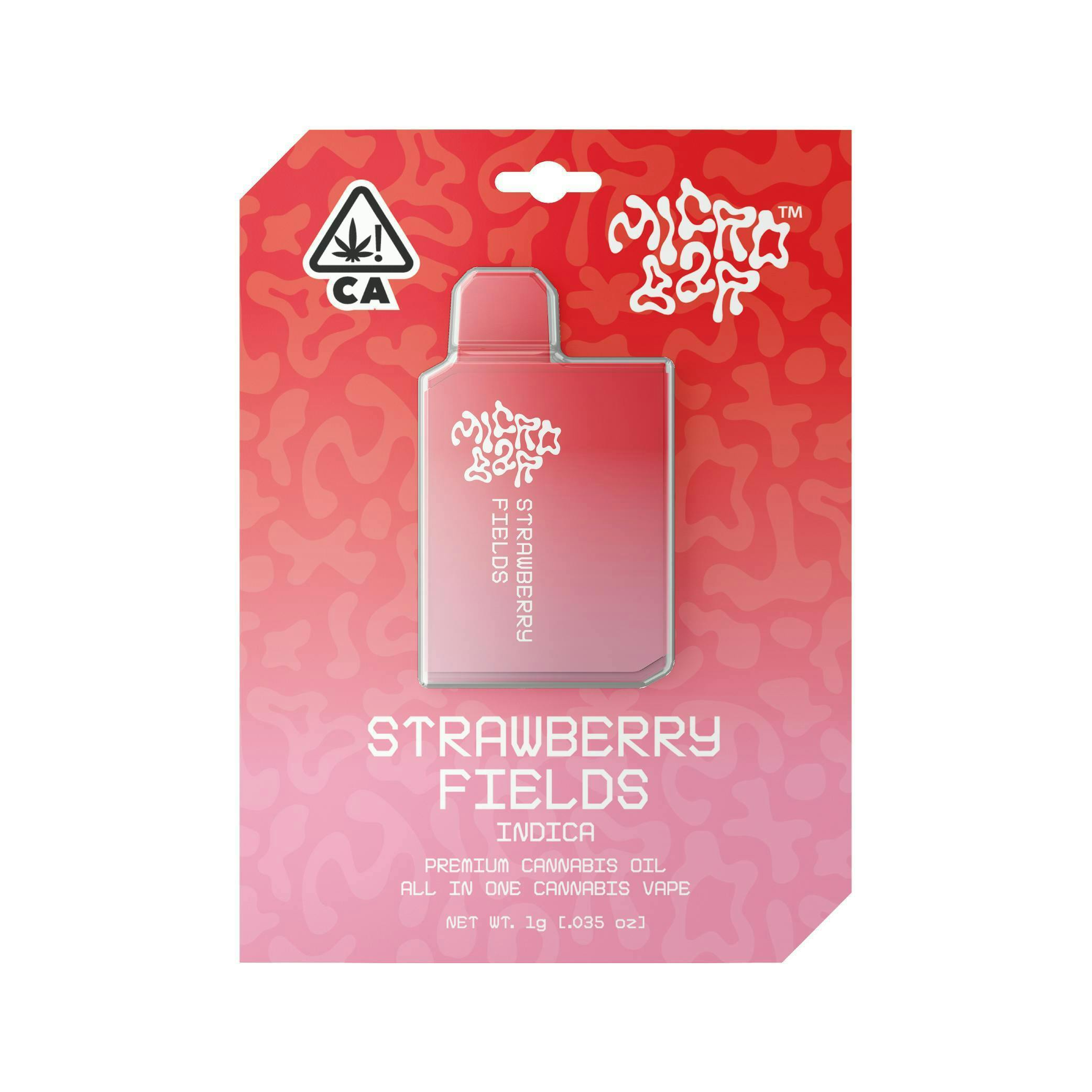 MICROBAR - STRAWBERRY FIELDS - INDICA - AIO VAPE - 1 g