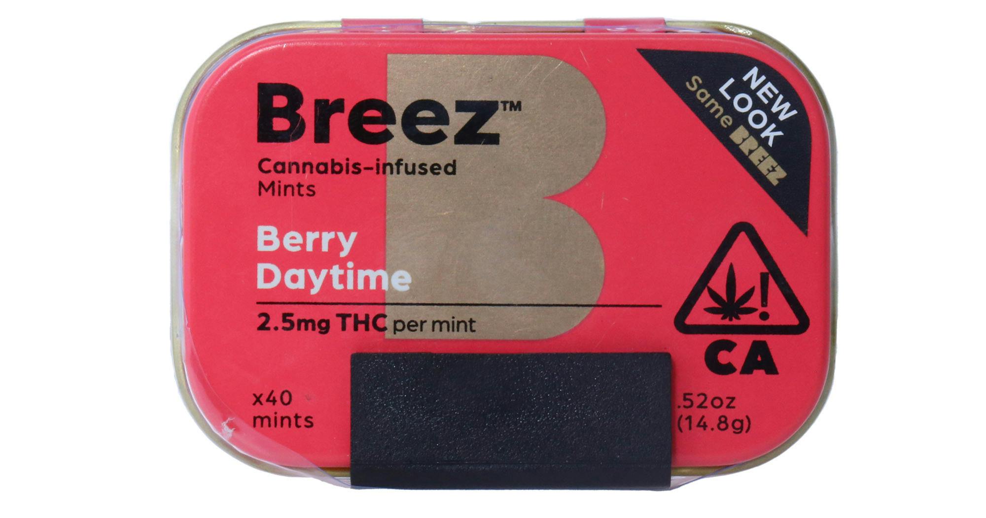 Breez - Berry Daytime - Sativa - Mints - 20 Pack - 100mg
