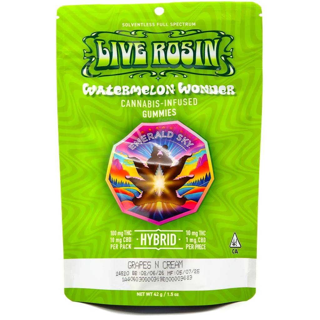 Emerald Sky - Watermelon Wonder - Hybrid - Live Rosin Gummy - 10 Pack - 100mg