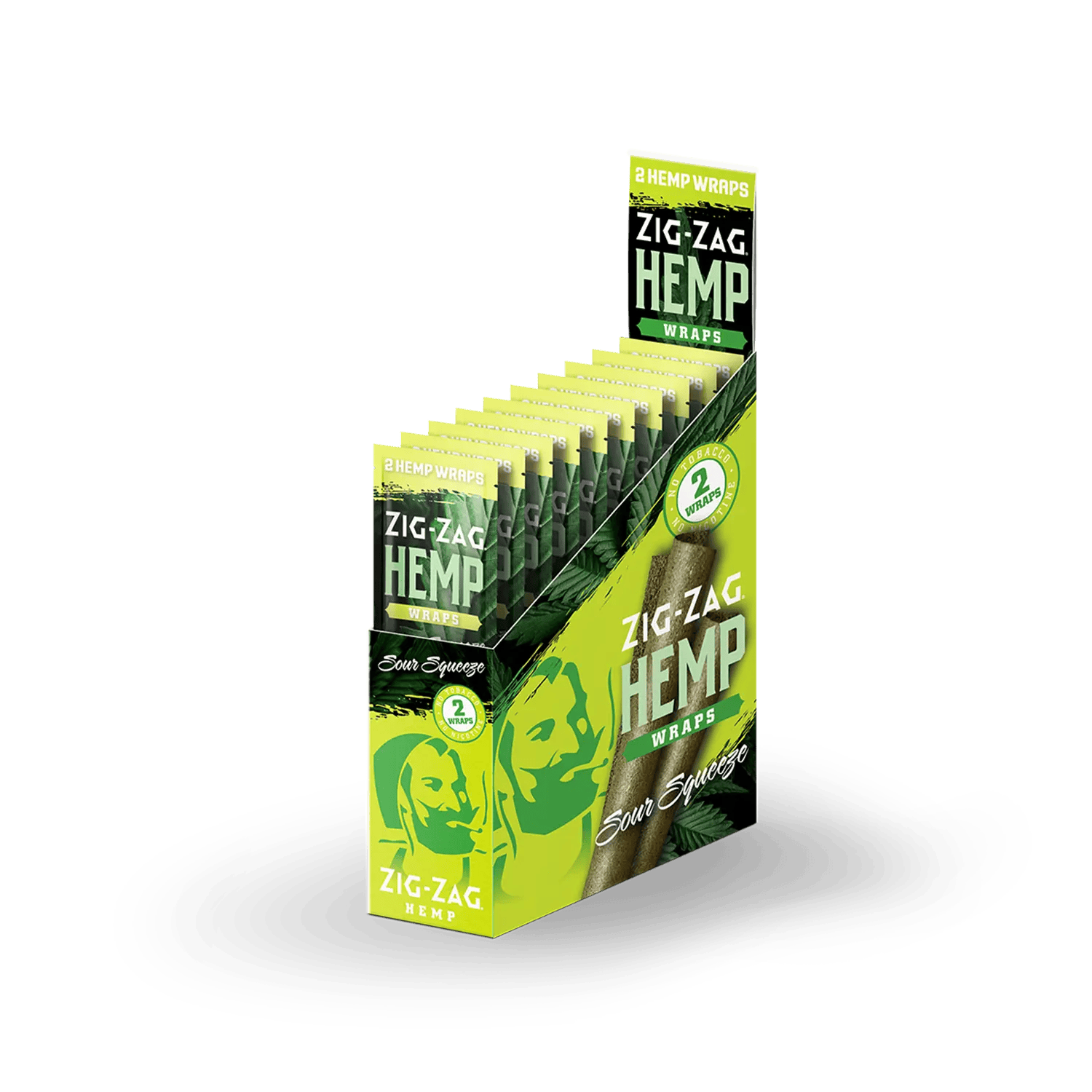 ZIG ZAG - SOUR SQUEEZE HEMP WRAPS - 2 Pack