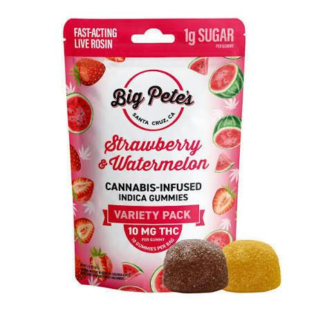 Big Petes - Strawberry Watermelon - Indica - Rosin Gummy - 10 Pack - 100mg