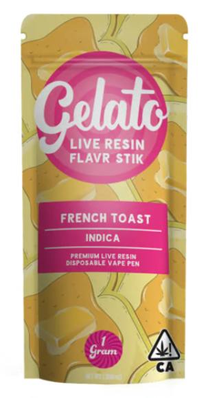 GELATO - FRENCH TOAST - INDICA - LIVE RESIN CARTRIDGE - 1 g
