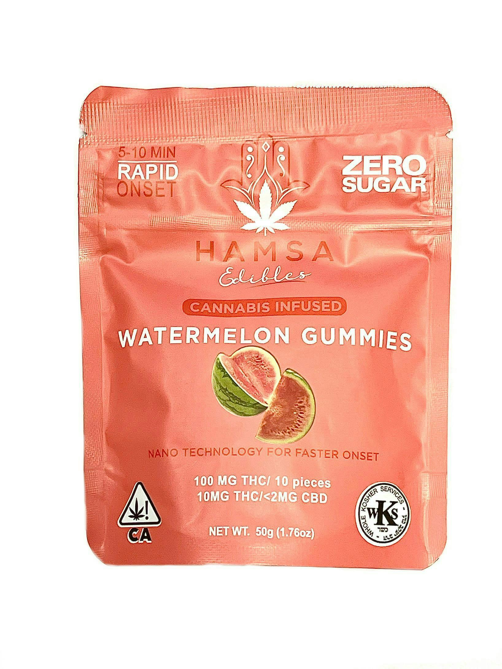 Watermelon - 100Mg THC Certified Kosher Nano Gummies