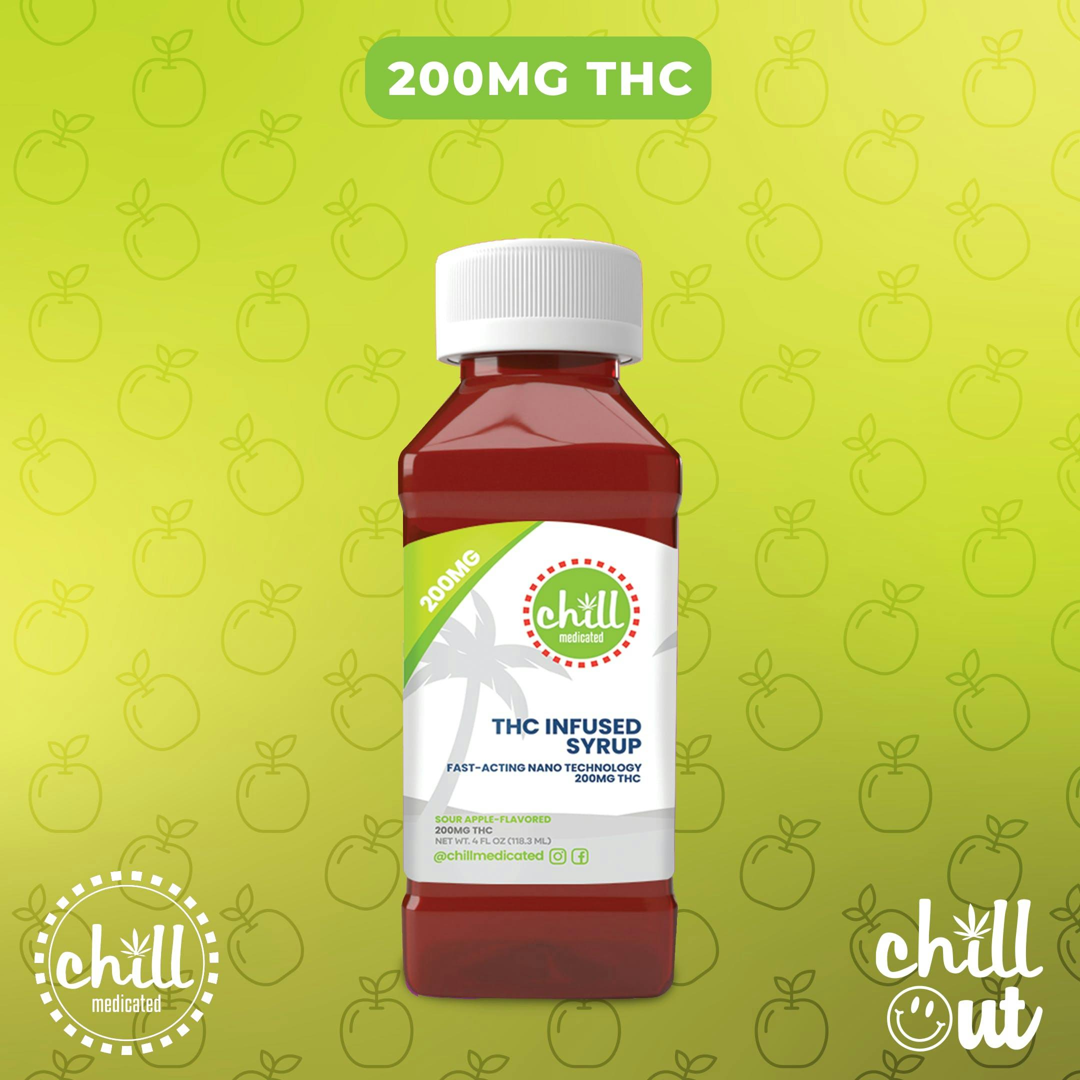 Green Apple | Medicated Syrup 200MG THC | Chill Medicated | (MED (REC)