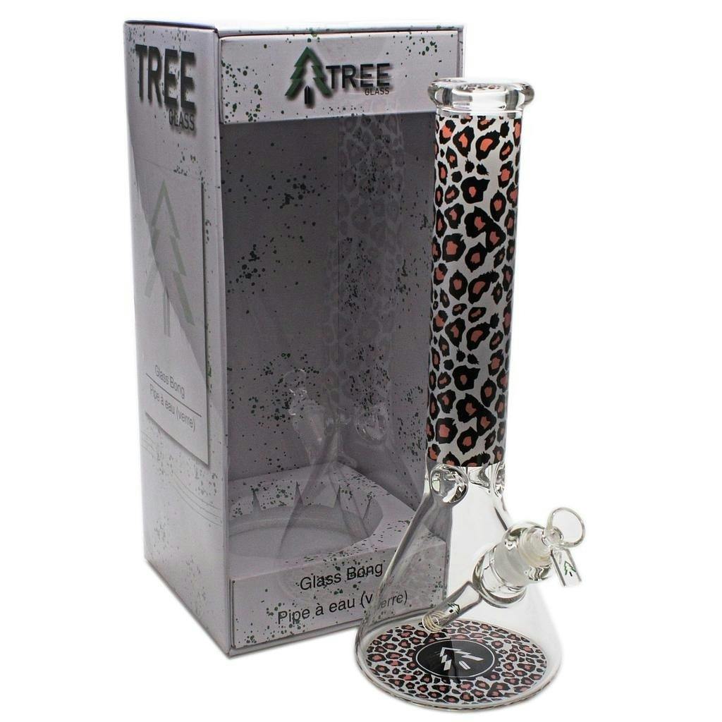 Tree Glass - Glass Bong - 15" 7mm - Leopard Pattern