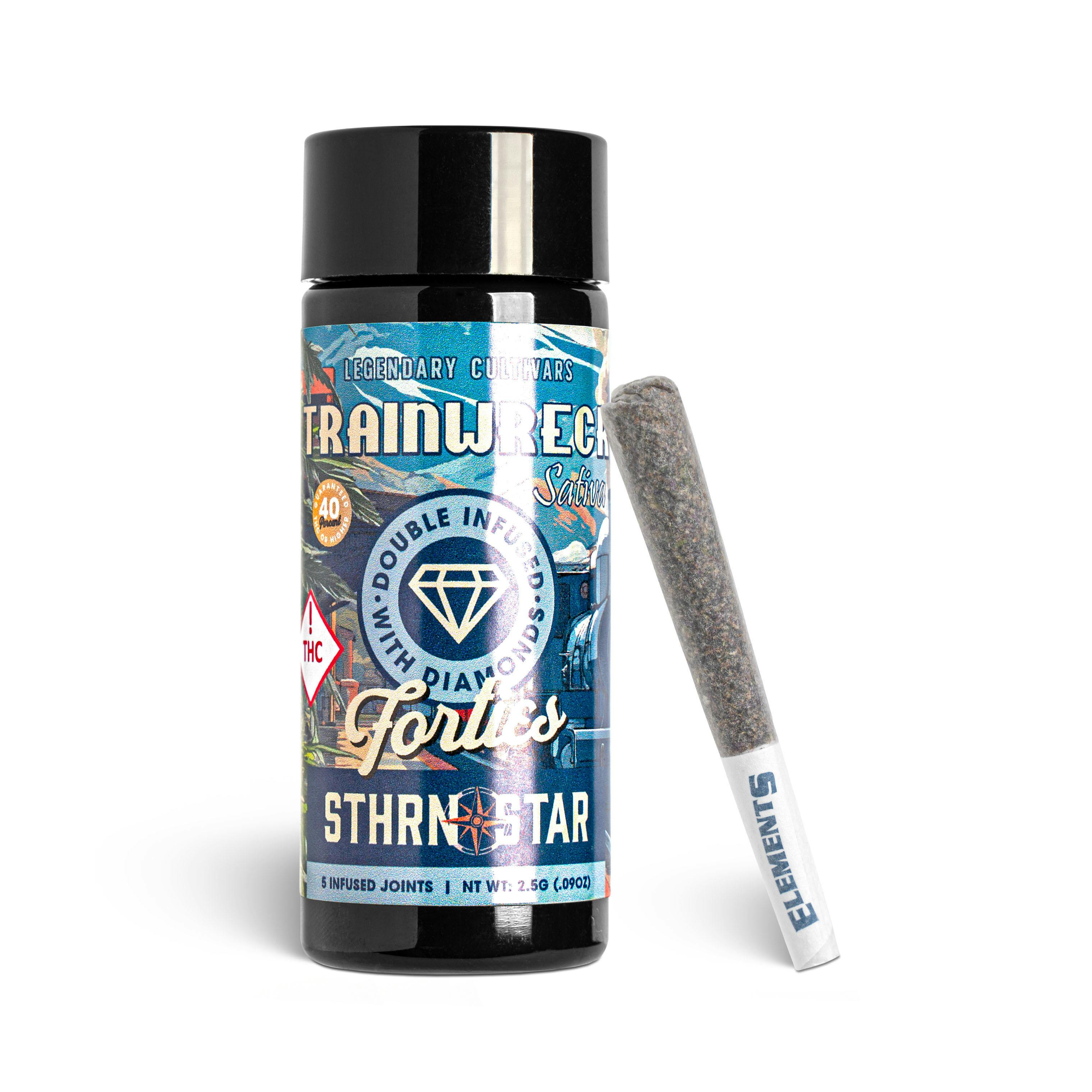 Trainwreck Diamond Infused Pre-Rolls - 5 Pack