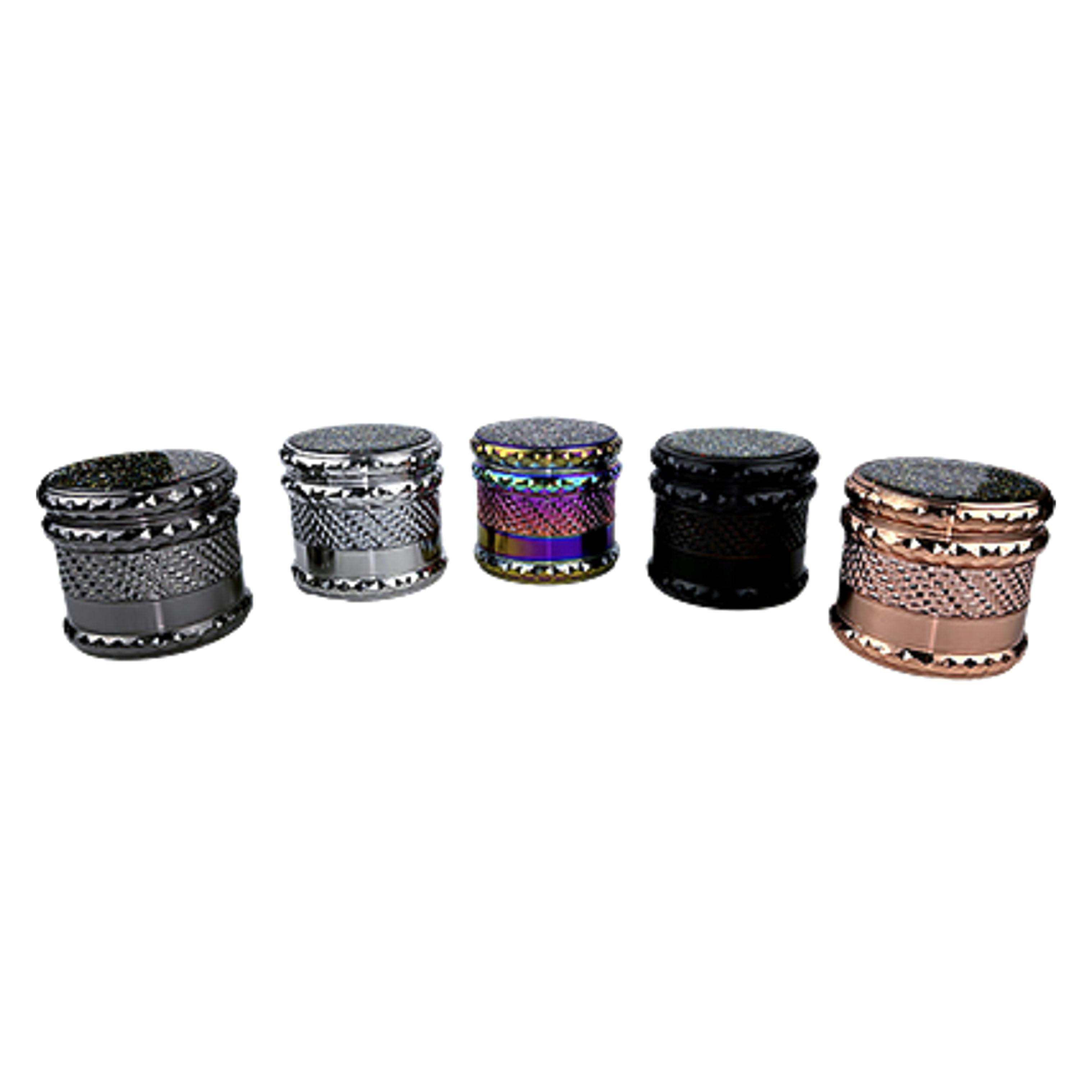 63mm Zinc 4 Piece Iridescent Diamond Grinder - $35
