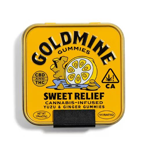 Goldmine Gummies | CBD:THC | Sweet Relief Yuzu & Ginger | 100mg
