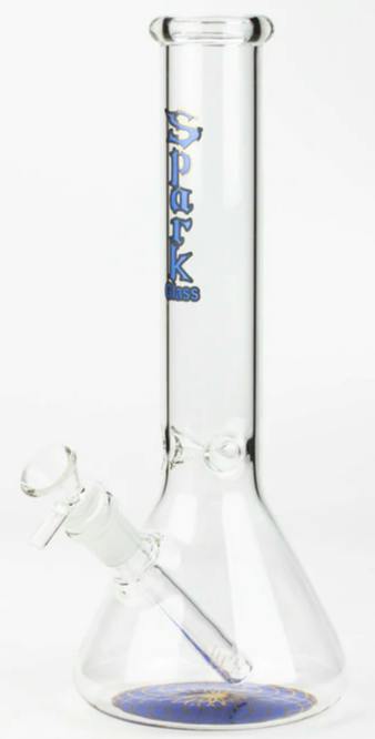 12" Beaker Glass Bong - Blue