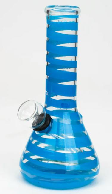 6" Glass Mini Bong - Sky Blue