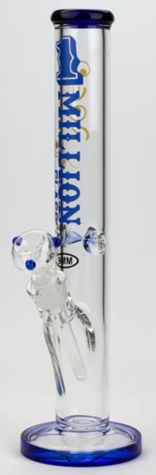 16" Straight Glass Tube Bong - Blue